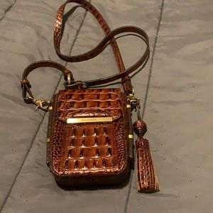 Small pecan Brahmin crossbody purse